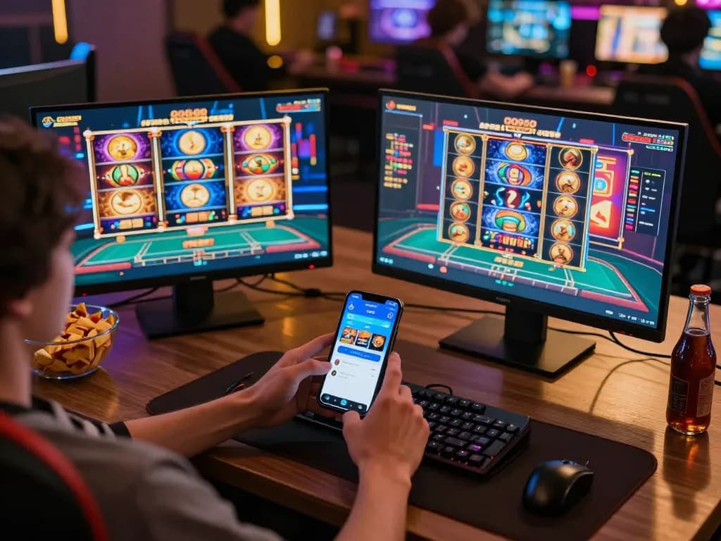 Player enjoying exciting gameplay on the GO88 app in a cozy home environment.