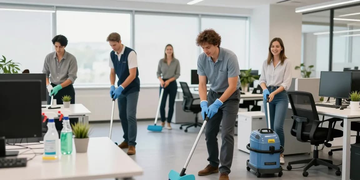 Büroreinigung Gelsenkirchen – professionelles Reinigungsteam sorgt für saubere Büros in der Stadt.