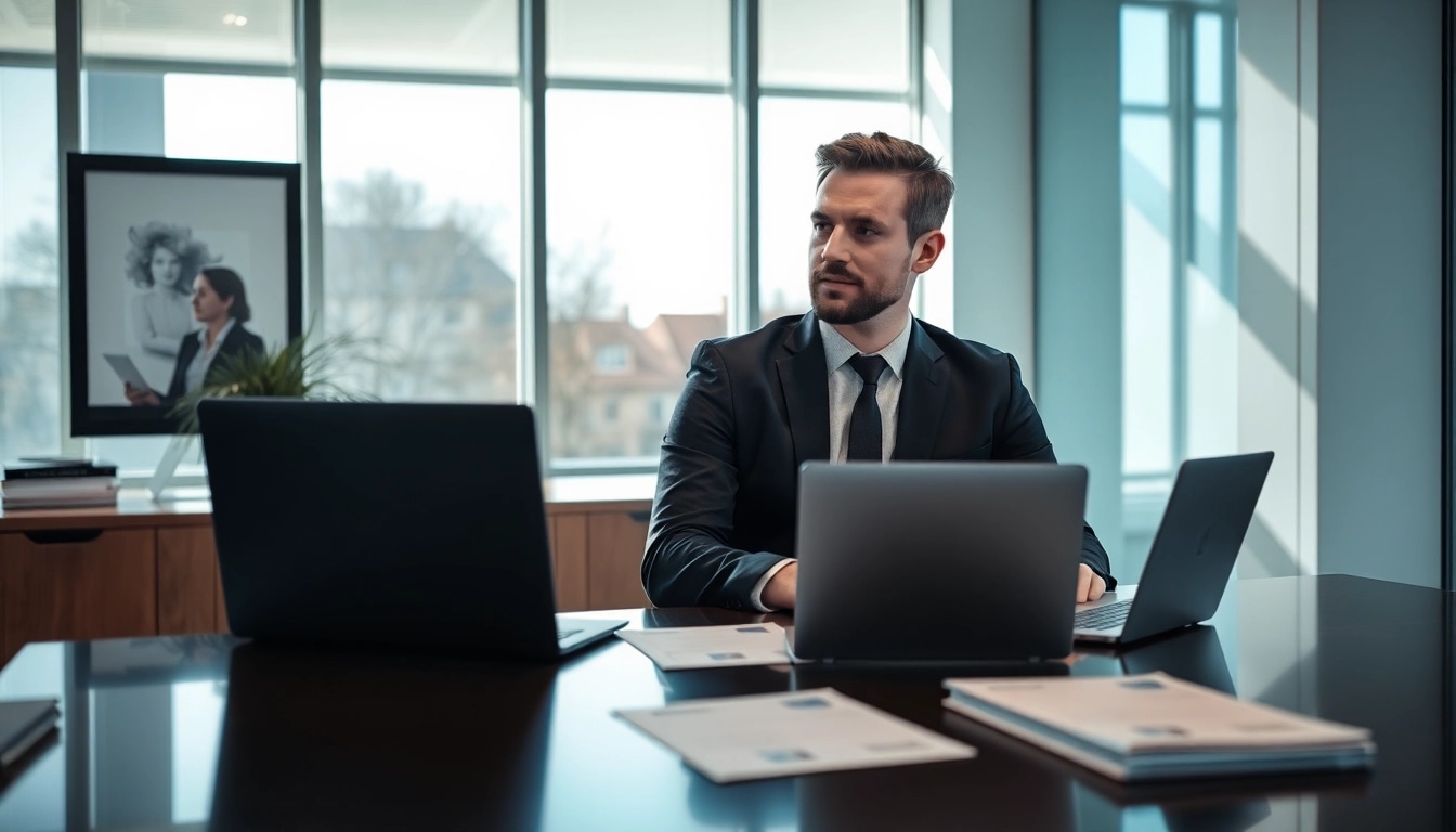 Headhunter Saarbrücken führt ein Bewerbungsgespräch in modernem Büro.