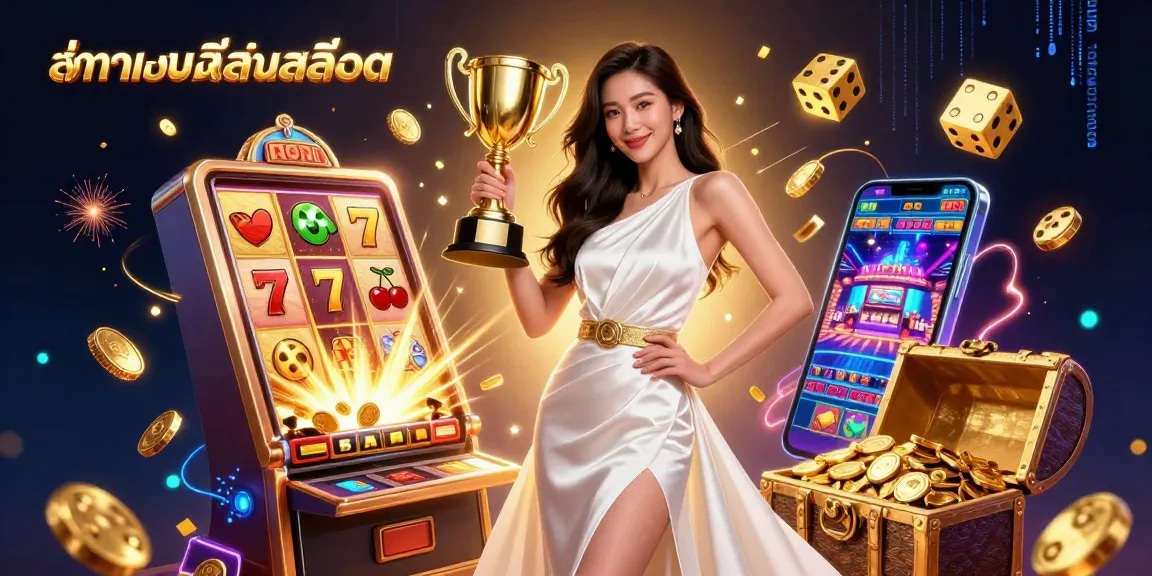 Experience ทดลองเล่นสล็อต at its finest with thrilling jackpot visuals and vibrant gaming elements bursting with excitement.