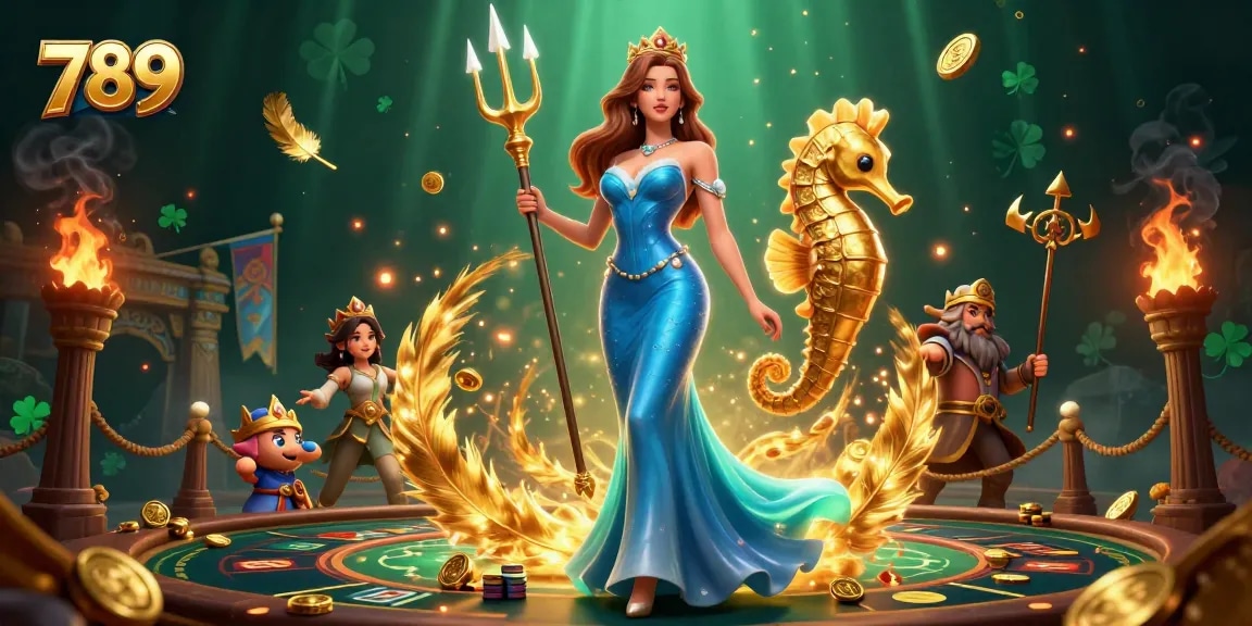 Experience thrilling gameplay at 789 with unique underwater characters and vibrant casino elements.