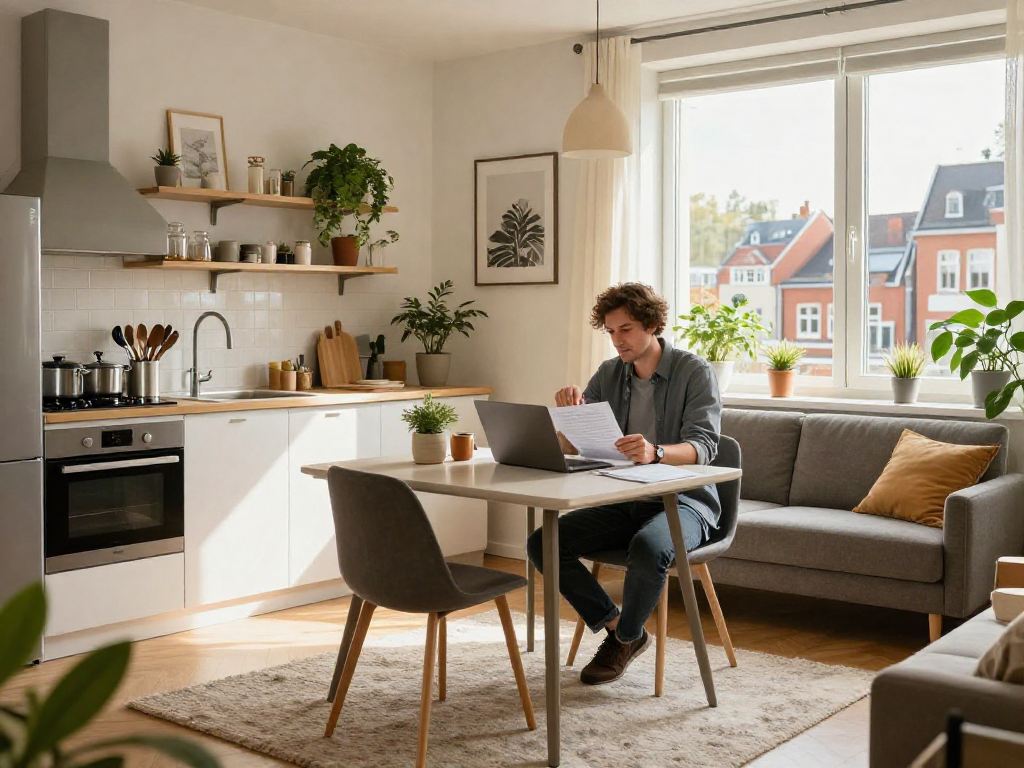 Gemütliche Monteurwohnung in Hannover mit modernem Wohnbereich, ideal für Geschäftsreisende.