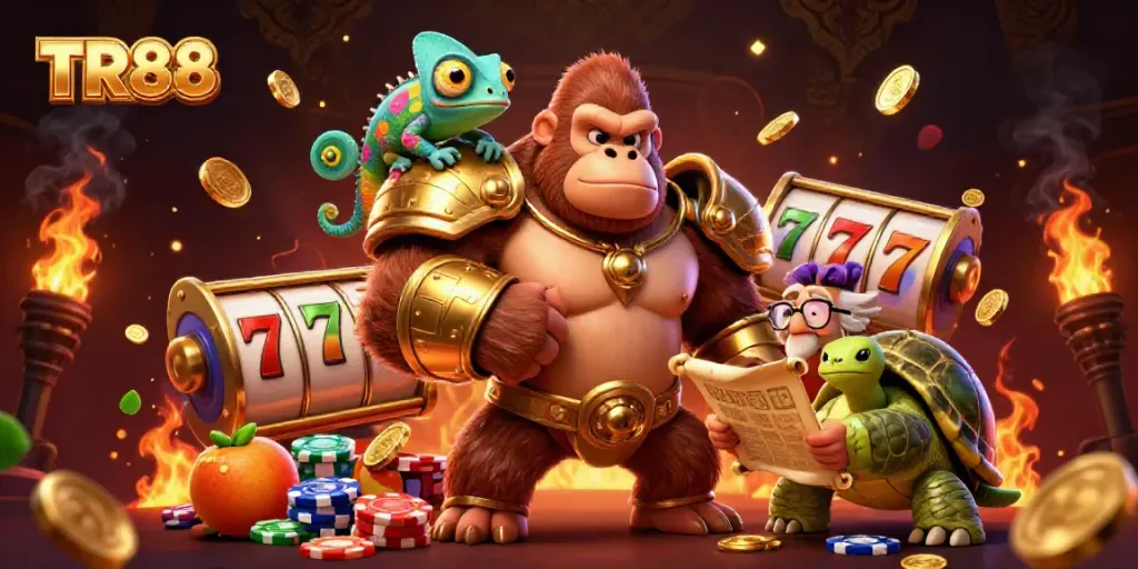 Experience thrilling casino action with TR88 in a vibrant, dynamic gambling scene