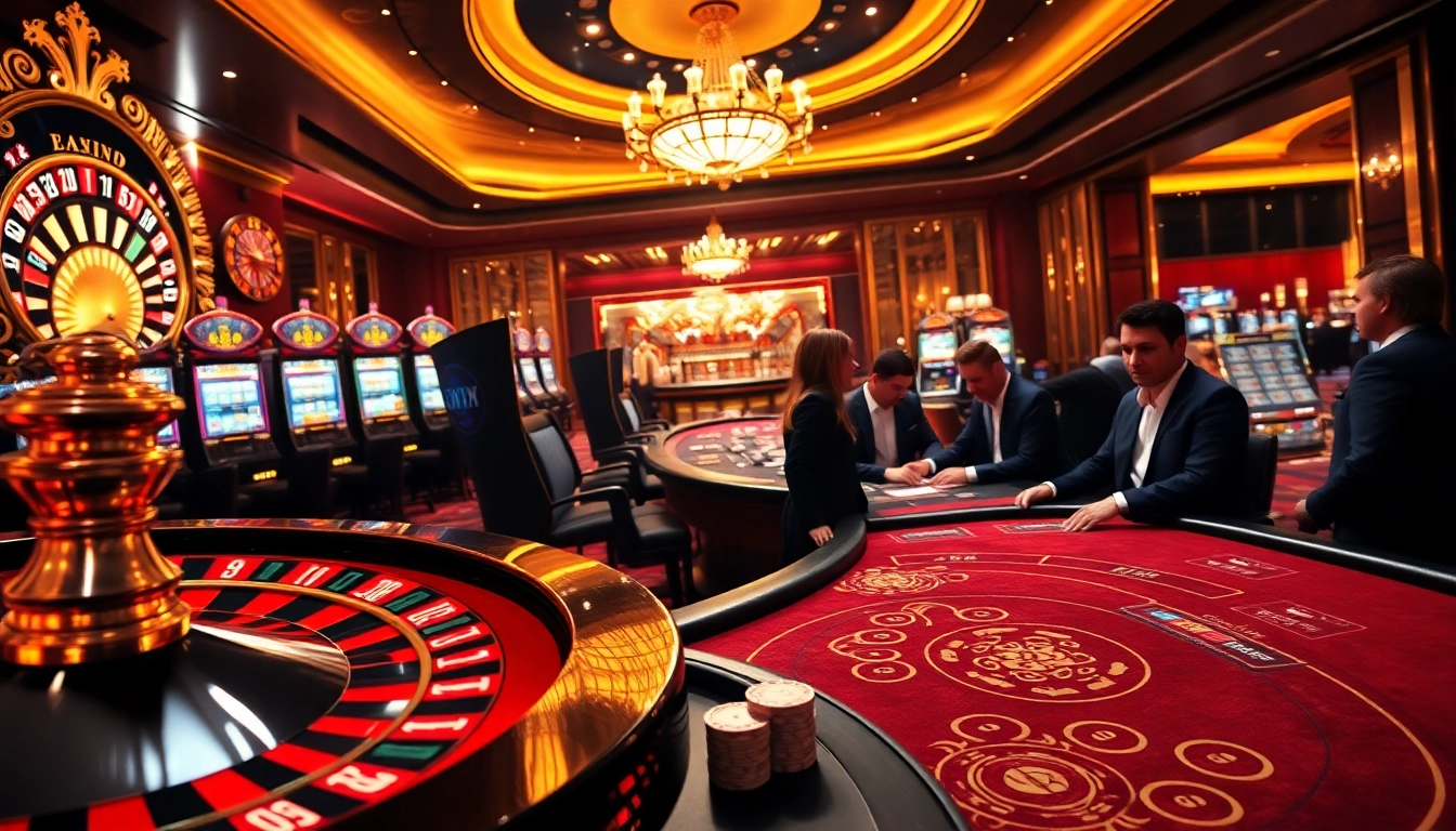 Exciting gameplay at 69VN casino with poker chips and roulette wheel creating a vibrant atmosphere.