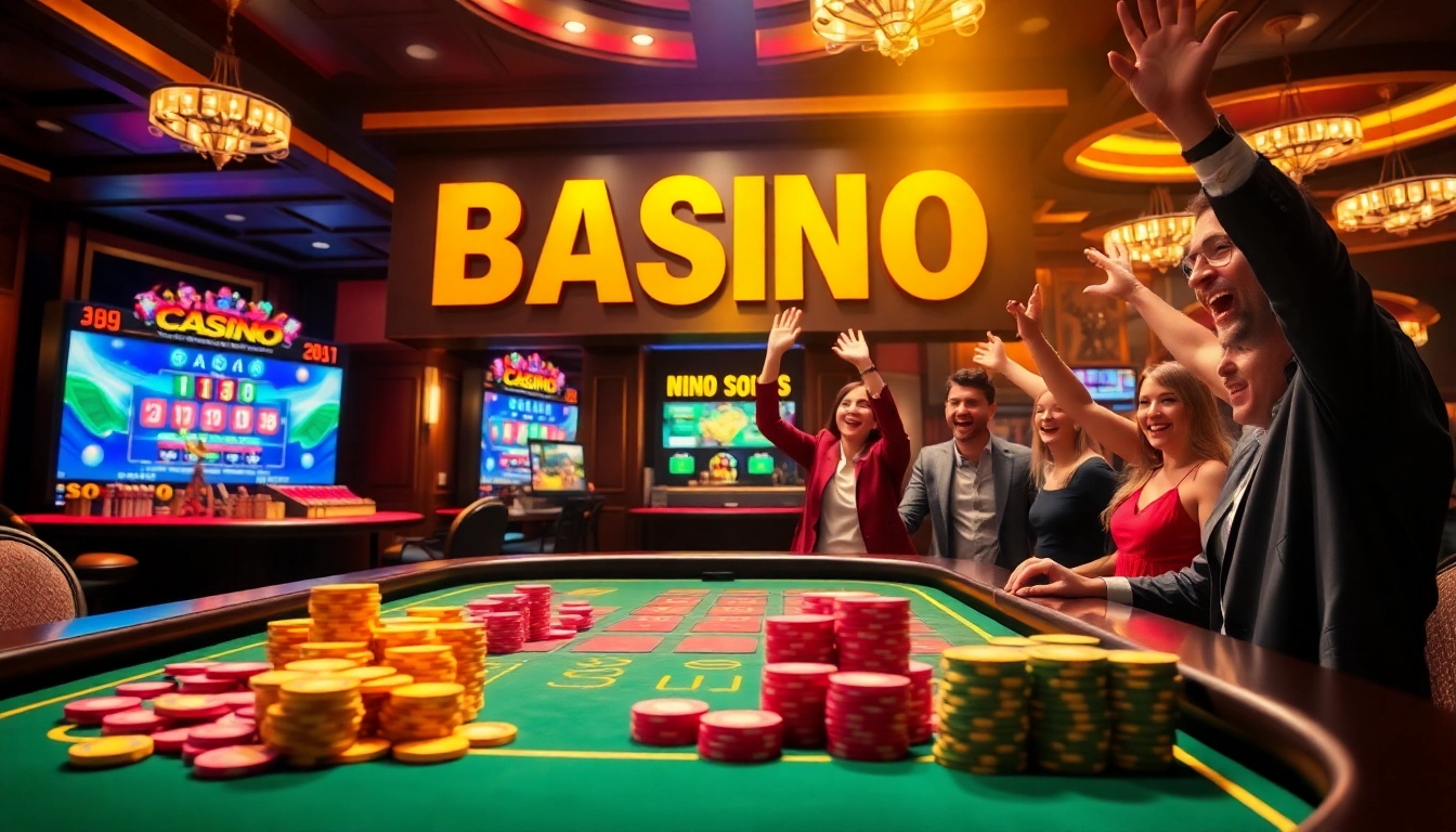 Celebrate big wins with a Casino Bonus at a lively gaming table filled with colorful chips.