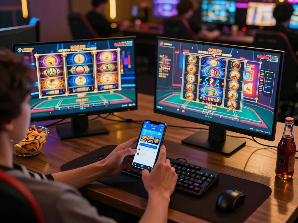 Player enjoying exciting gameplay on the GO88 app in a cozy home environment.