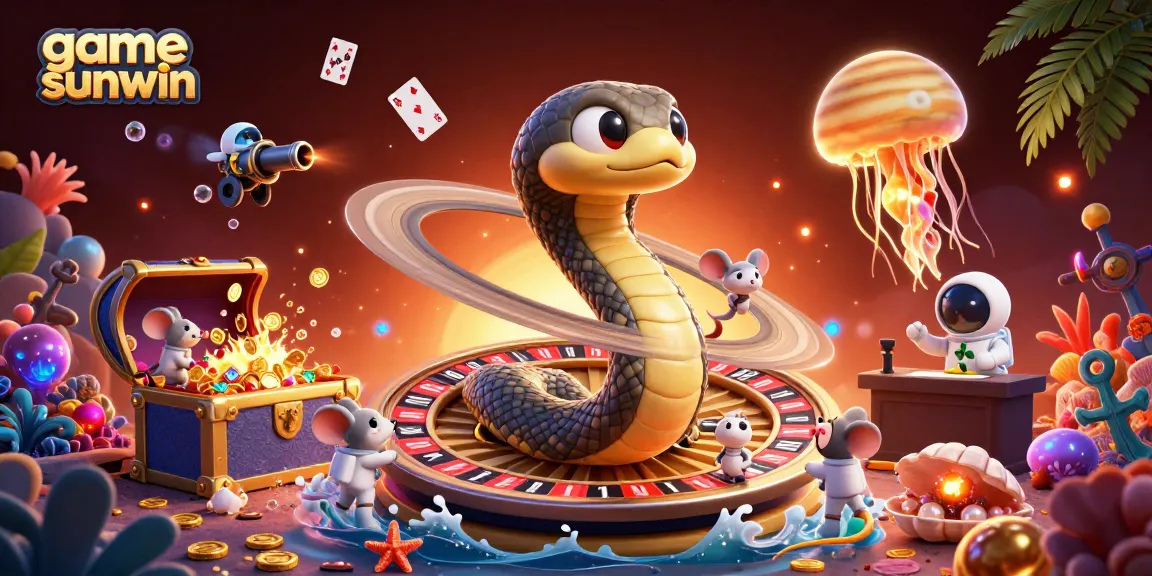 Experience the thrilling game sunwin with a vibrant 3D casino scene packed with action and excitement.