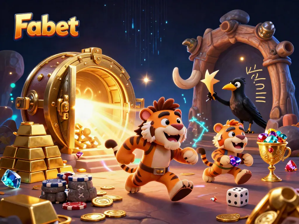 Experience thrilling adventures at Fabet with a 3D cartoon casino featuring whimsical characters and treasure.
