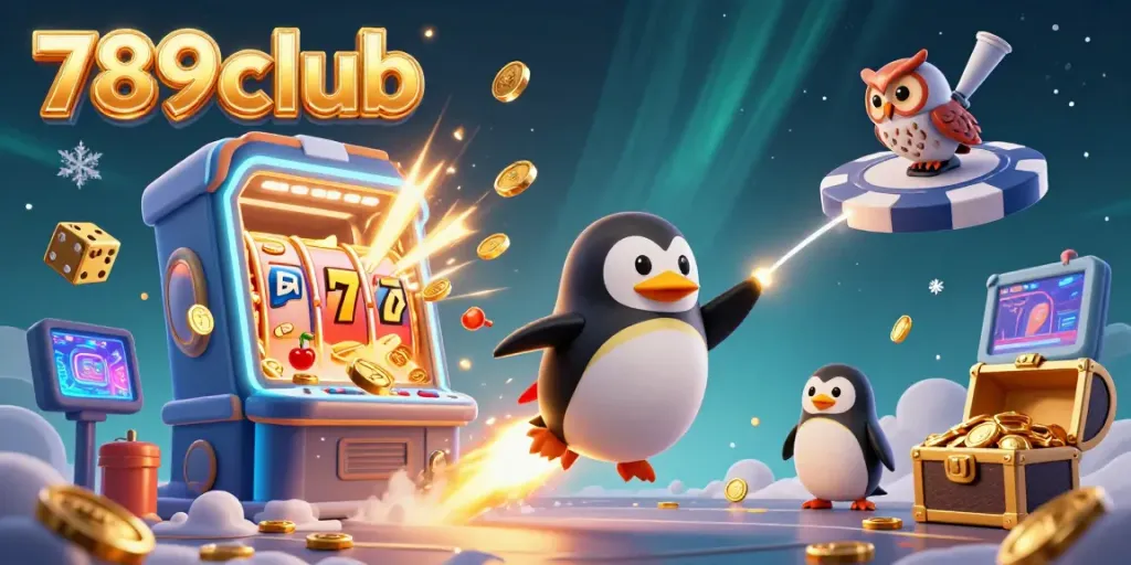 Experience the excitement of 789club with dynamic gambling elements in a vibrant, cosmic casino scene.