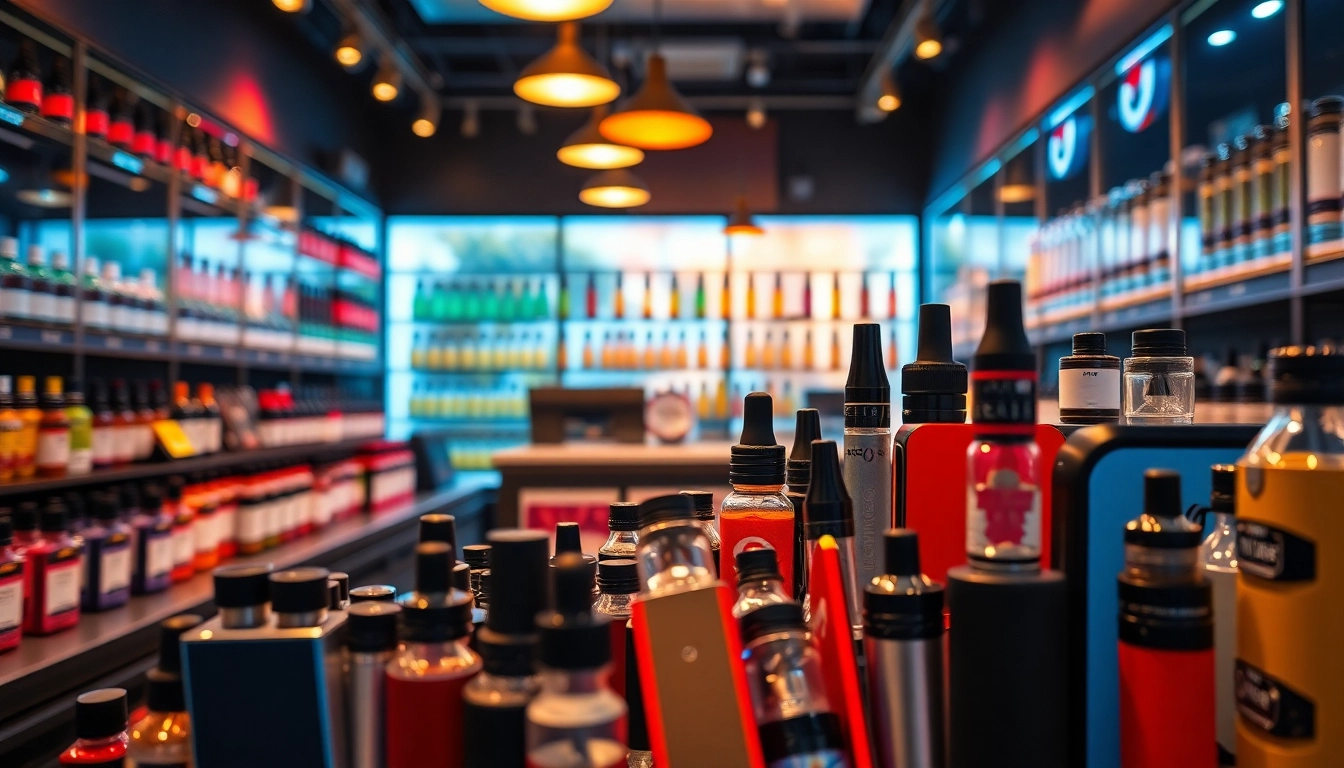 Entdecken Sie den hqd vape in einem stilvollen Vape-Store mit einer Vielzahl von E-Liquids.