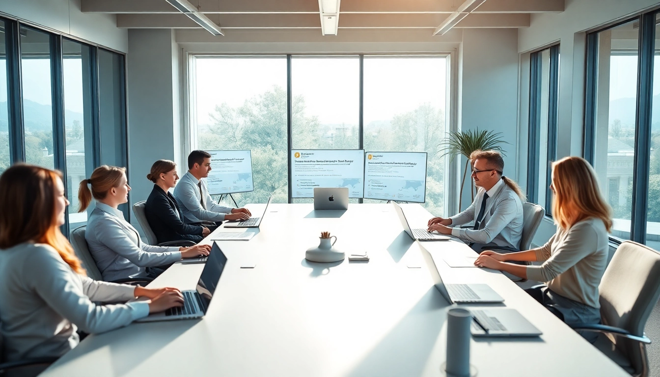 Professionelles Team betrachtet Strategien zur Löschung negativer Bewertungen im Rahmen eines Löschdienstes.