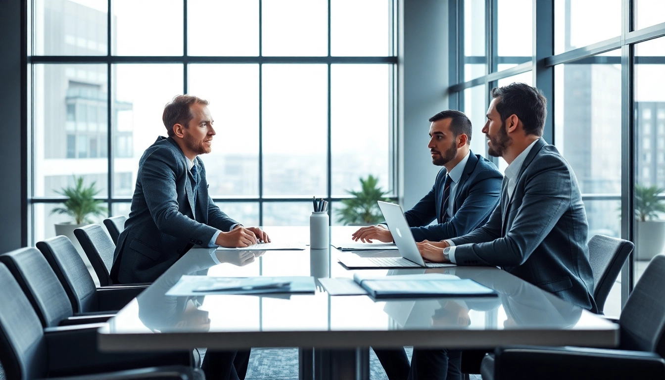 Headhunter Ingenieure beraten Ingenieure in einem modernen Büro mit einer professionellen Atmosphäre.