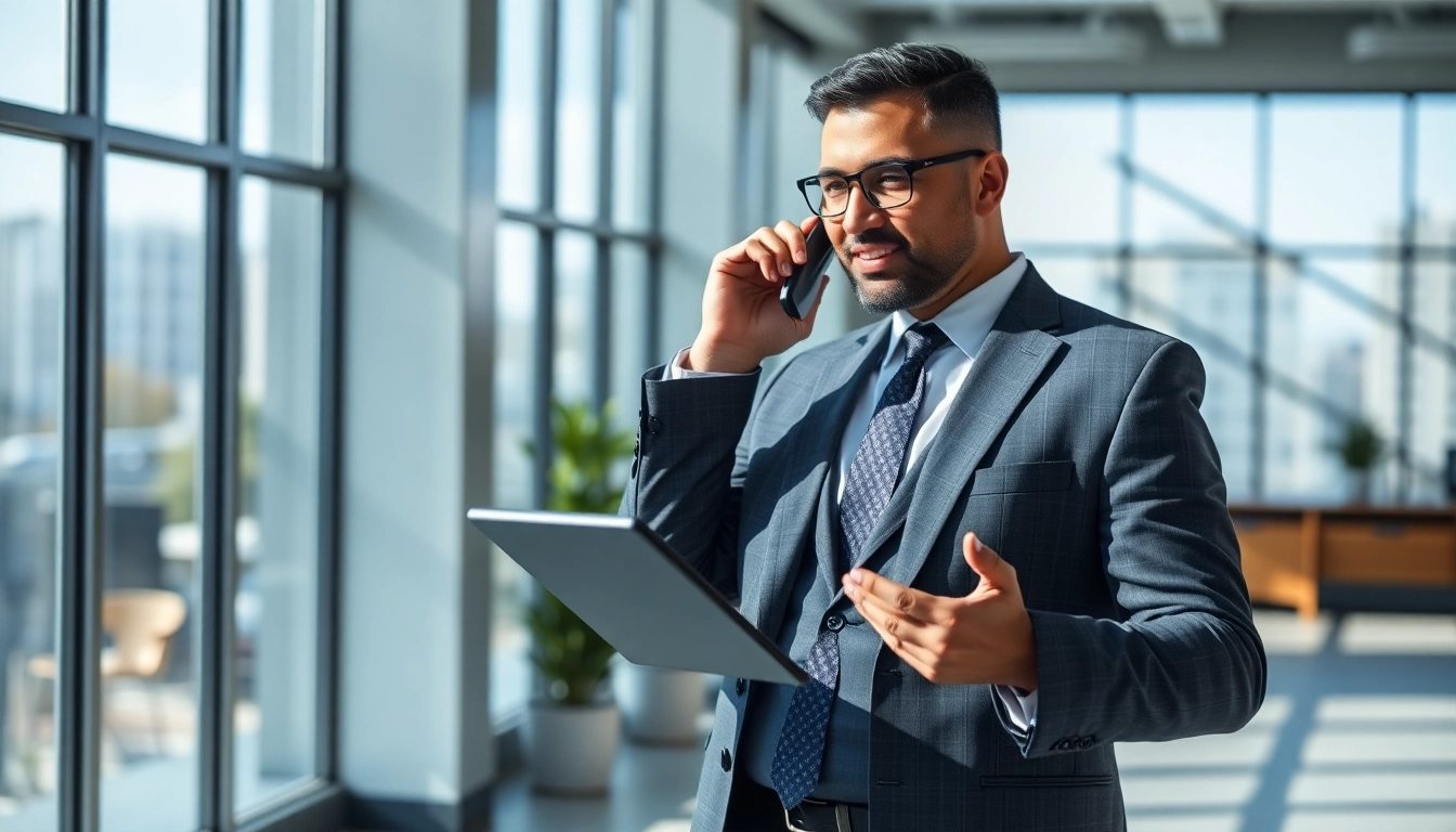 Headhunter engaged in a professional discussion, showcasing expertise in recruitment.