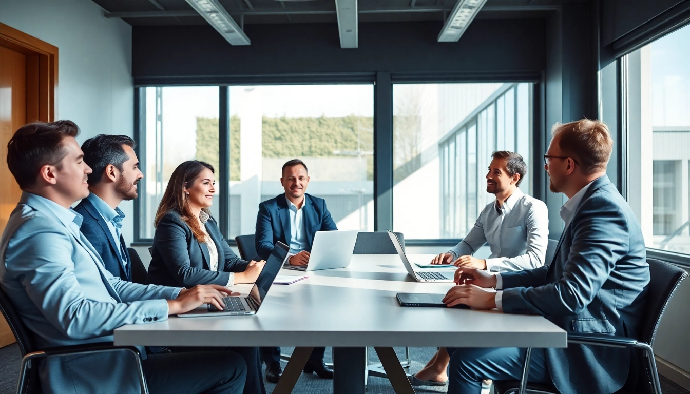 Headhunter Solingen in einem professionellen Büro beim strategischen Meeting.