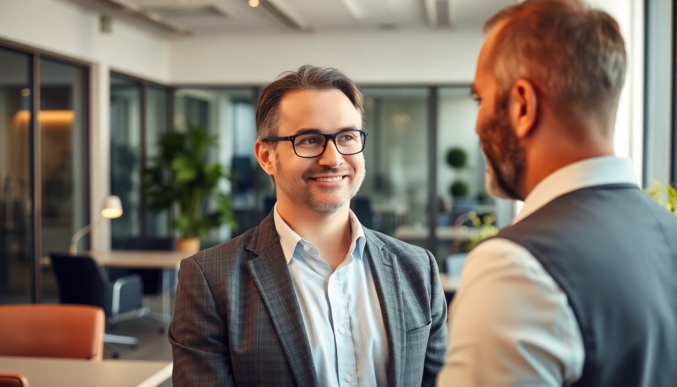 Professioneller Headhunter Braunschweig berät einen Bewerber in modernem Büro