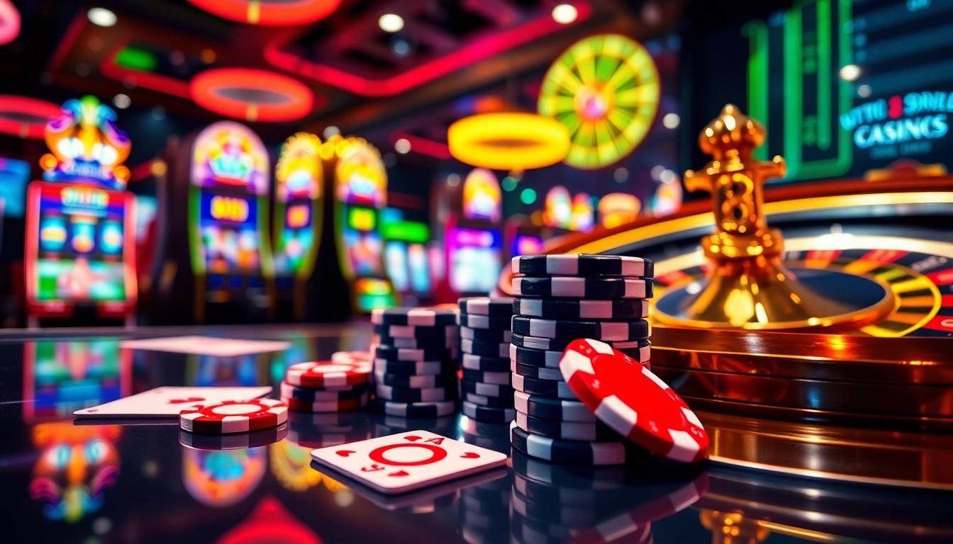 Engage with the thrilling 88i game through vibrant casino visuals featuring cards and roulette.