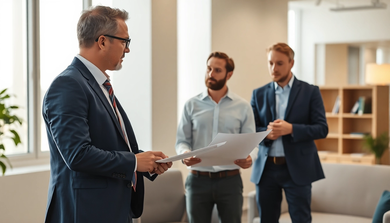 Headhunter Ingenieure beraten in einem modernen Büro über eine Projektvorschlag.