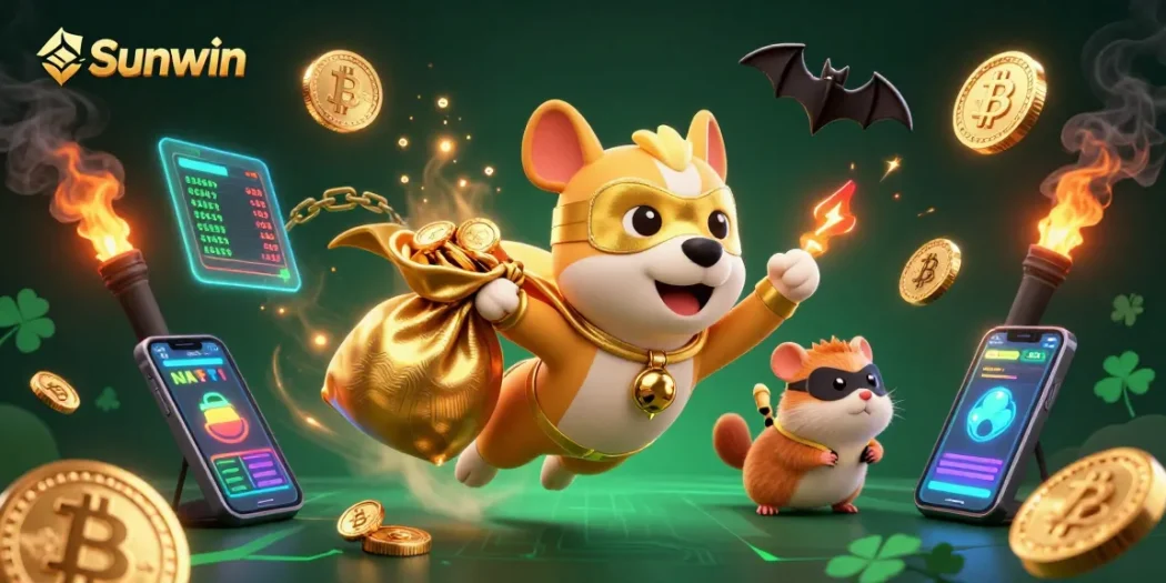 Experience thrilling wins at Sunwin with a 3D superhero dog and vibrant gaming elements.