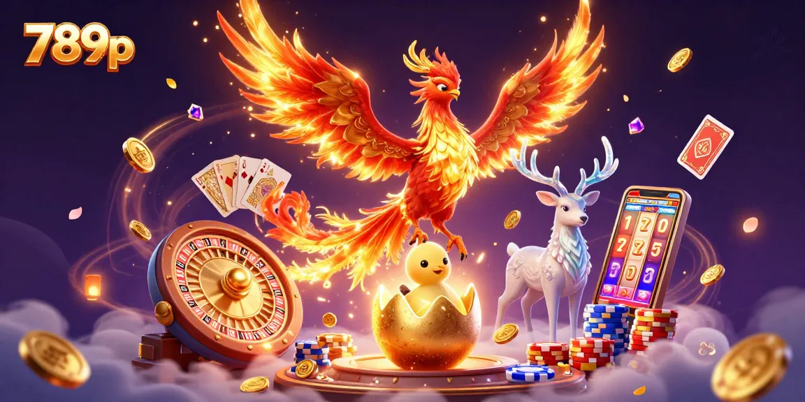 Immerse in the thrill of 789p with a vibrant phoenix scene celebrating casino excitement.