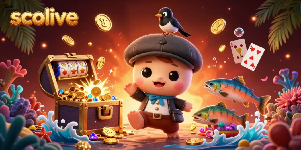 Experience the joy of socolive with vibrant illustrations featuring Nessie and friends in a thrilling casino adventure.